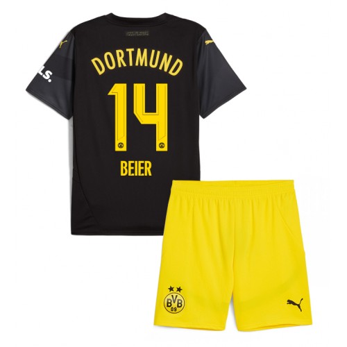 Borussia Dortmund Maximilian Beier #14 Gostujuci Dres za djecu 2024-25 Kratak Rukav (+ Kratke hlače)